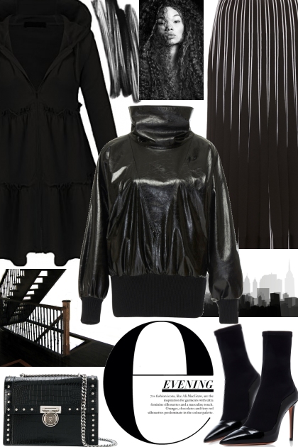 Black Leather Top- Combinaciónde moda