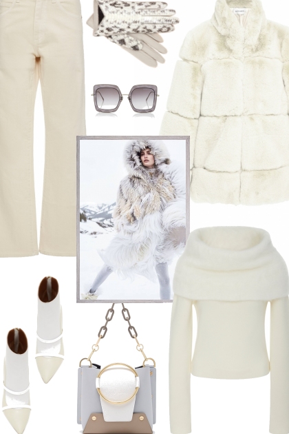 Winter White Fur Inspiration- Fashion set