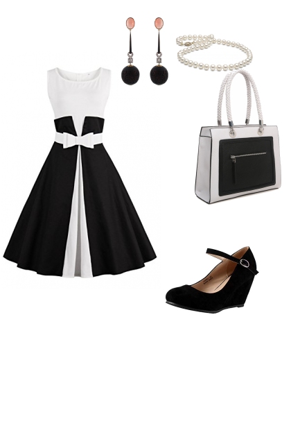 black and white- Combinazione di moda