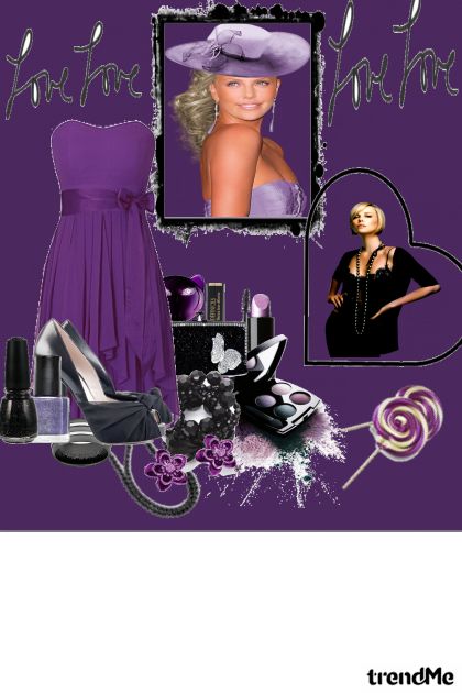 purple and black- Combinazione di moda
