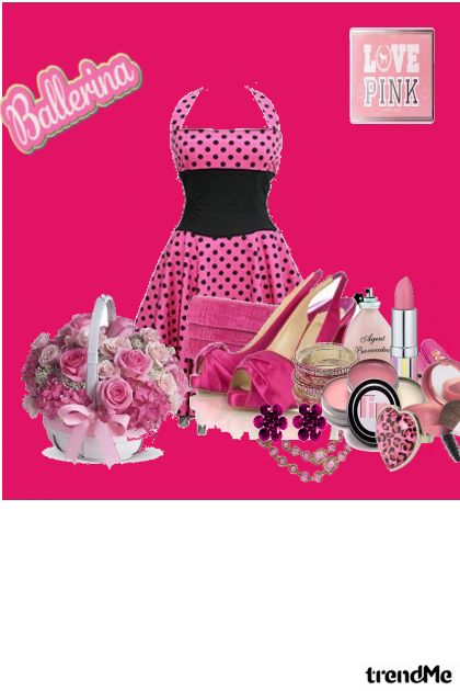 pink and spot- combinação de moda