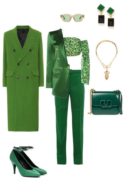 Total green - Combinazione di moda
