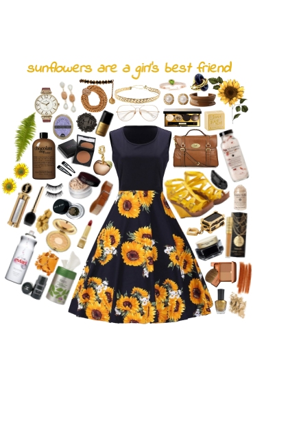 sunflowers are a girl's best friend - Fashion set