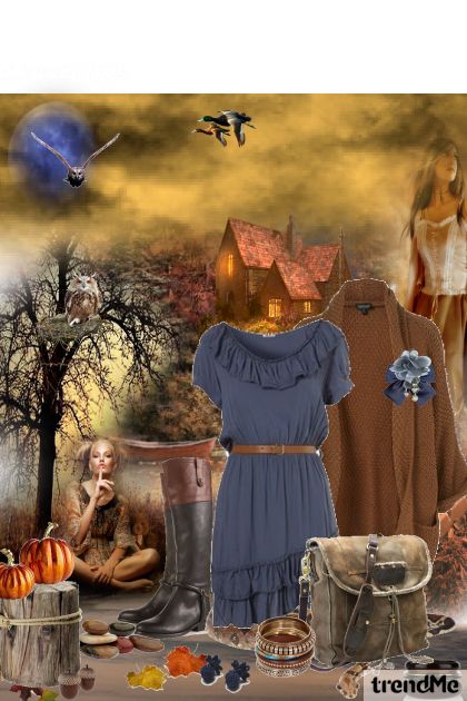 mystic blue autumn- Модное сочетание