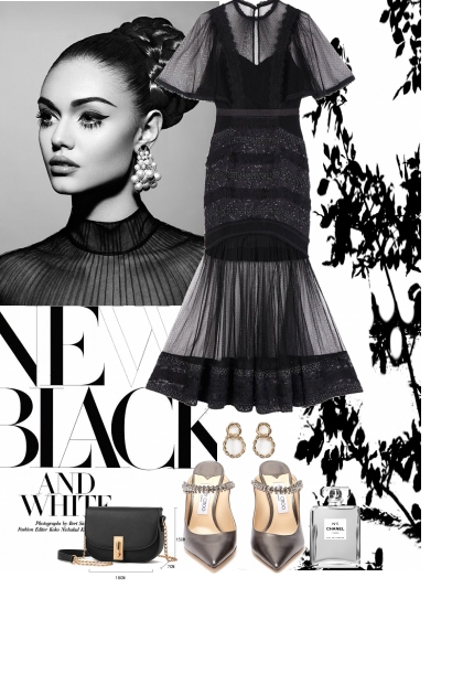 Elegant black- Combinazione di moda