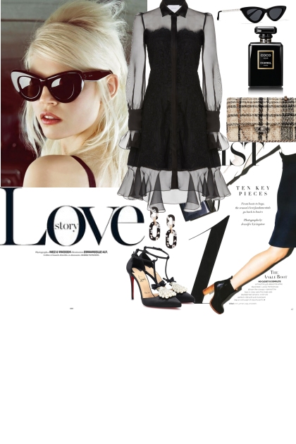 Elegant black look 2- combinação de moda