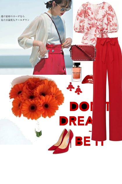 Red tones look- Fashion set
