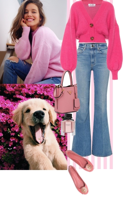Sweety pink set- combinação de moda