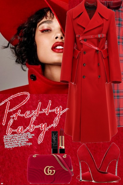 Total red look- Combinaciónde moda