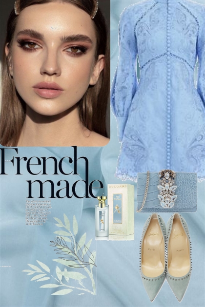 Blue romantic look- Combinazione di moda