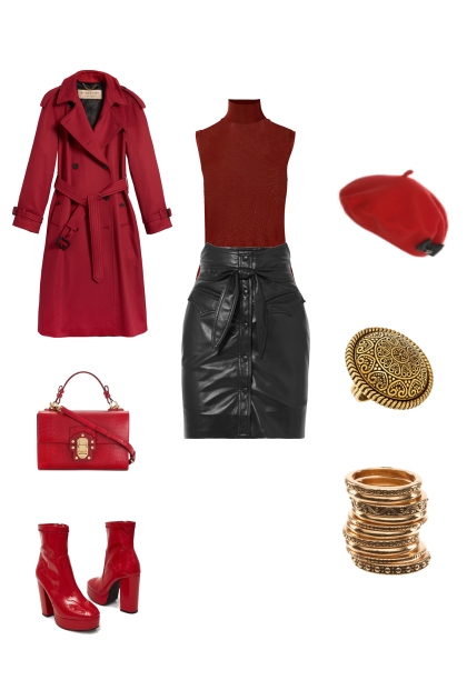 sera rossa- Combinazione di moda