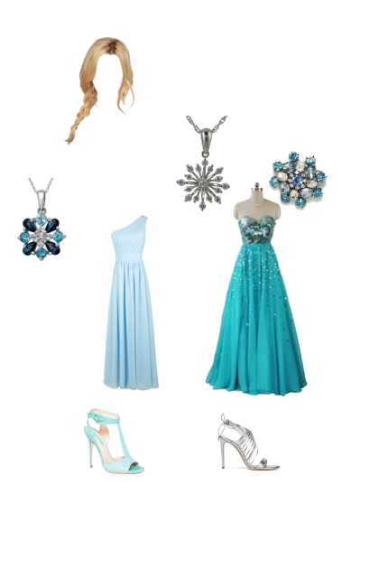 Queen Elsa party wear outfit- Fashion set