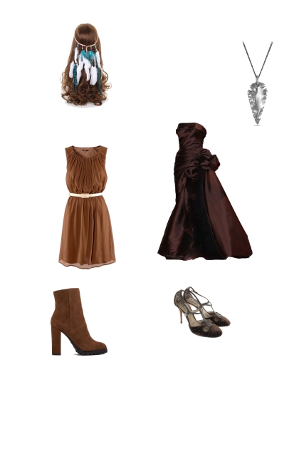 Pocahontas party wear modern outfits- コーディネート