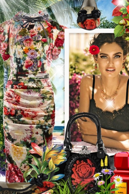 Dolce & Gabbana flower rapsody- combinação de moda