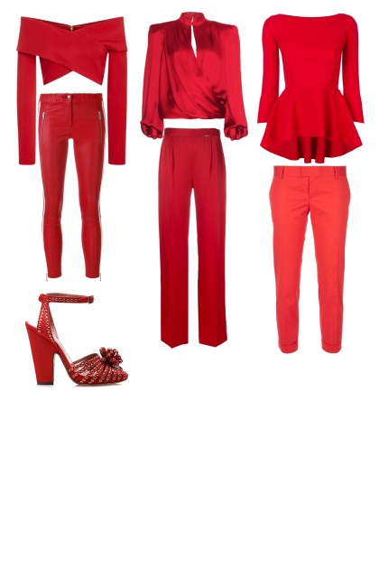 monochromatic red- Fashion set