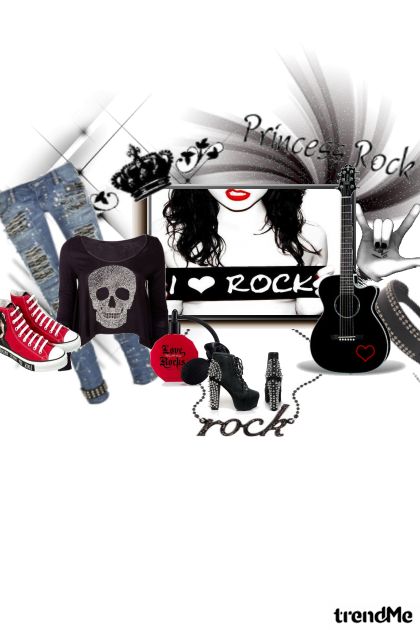i <3 rock !!!- combinação de moda