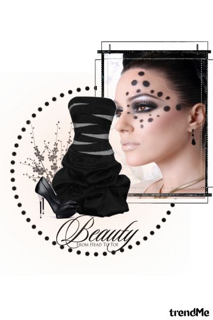 crni glamur- Modna kombinacija