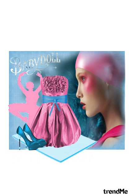 pink and blue- Combinaciónde moda