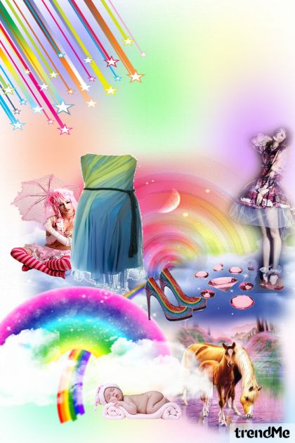 rainbow- combinação de moda