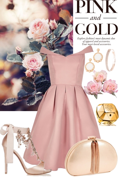 Pink and Gold - Combinaciónde moda