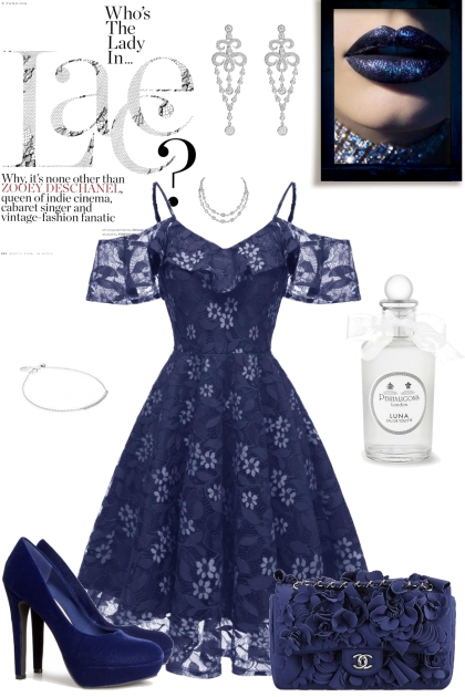 Blue Lace and Diamonds - Combinazione di moda