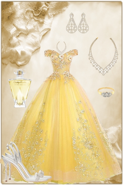 Yellow Ball Gown - Modna kombinacija