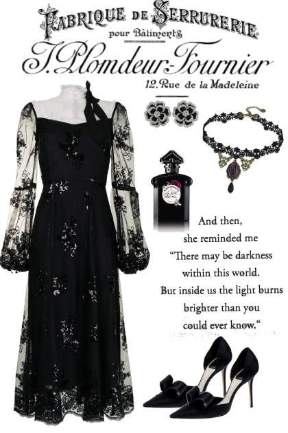 The Lady in Black Lace - Fashion set