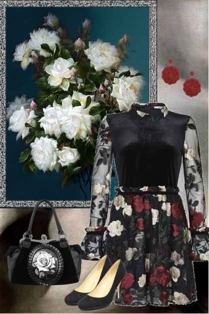 Roses and Class - combinação de moda