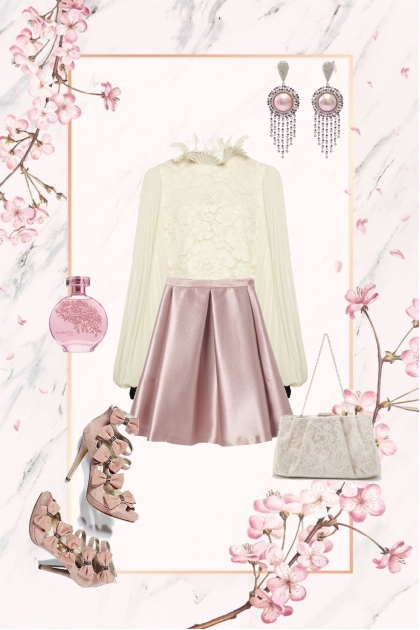 Let's Go to the Cherry Blossoms - combinação de moda