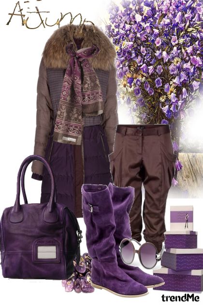 Purple autumn- Combinazione di moda
