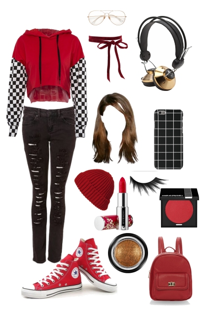 Red & Gold Aesthetic- Fashion set