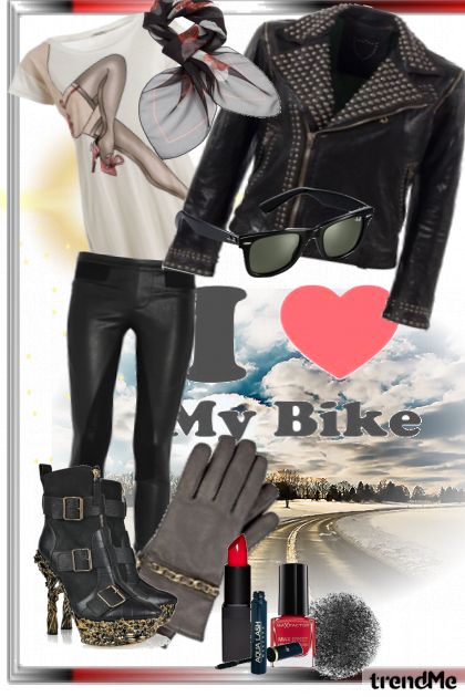 Biker Lady- combinação de moda