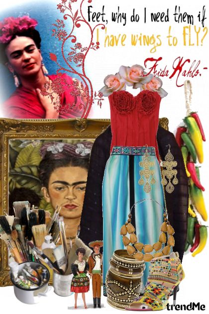 Frida Kahlo- combinação de moda