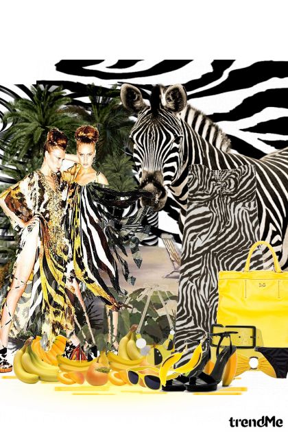 Zebra i banana- Modekombination