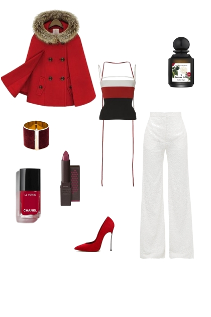 Cozy Fall in Red- Fashion set