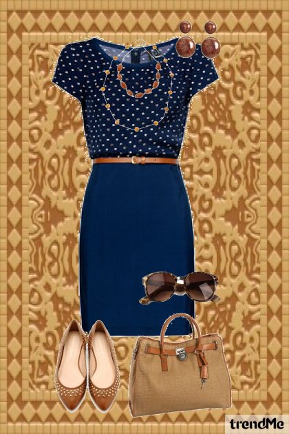 blue and brown- Combinazione di moda
