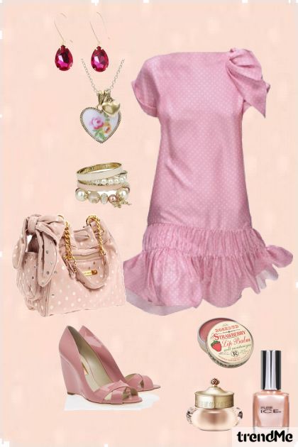 I'm so pink today- combinação de moda