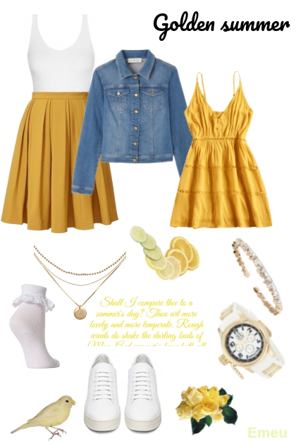 Golden summer- Combinaciónde moda