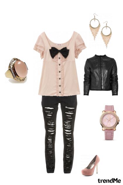 pink black glamour- Fashion set