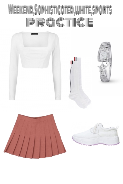 weekend,sophisticated,white,sports practice- Fashion set