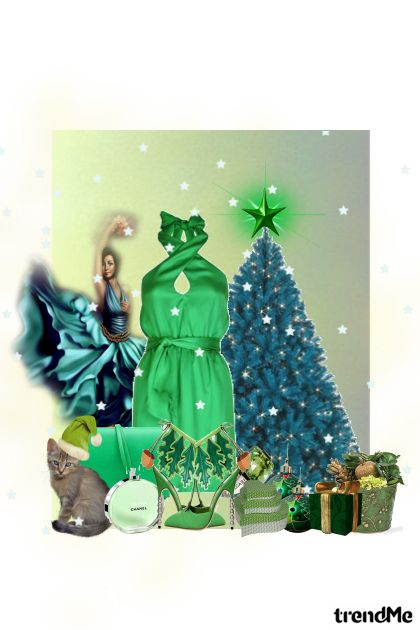 Green christmas- Modna kombinacija