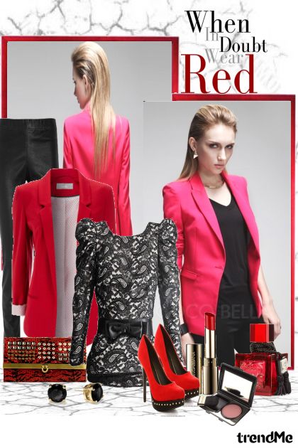 Wear red- Fashion set