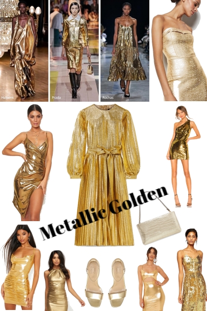Metallic Golden- Modna kombinacija