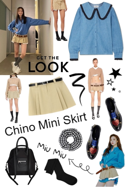 Chino Mini Skirt- Modna kombinacija