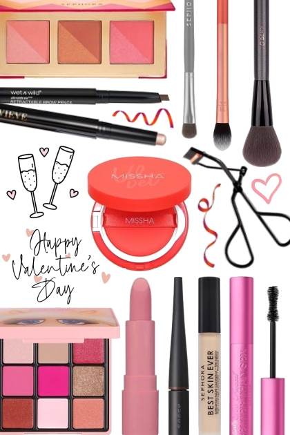 Valentine&#39;s day Makeup- Fashion set