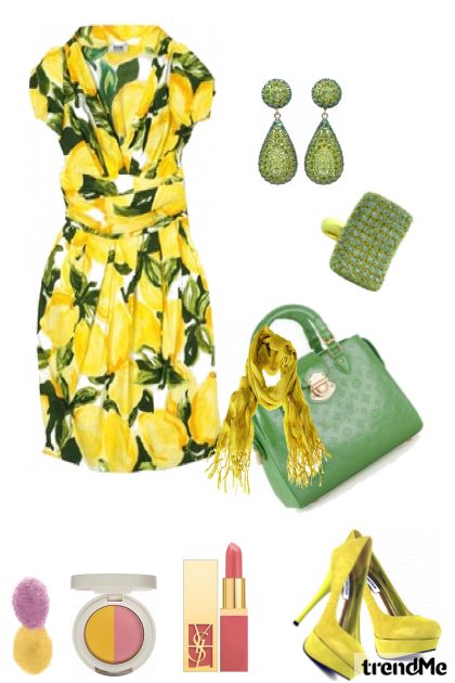 yellow lime- Modna kombinacija