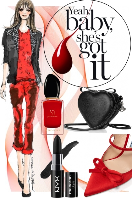 Classic red and black- Fashion set