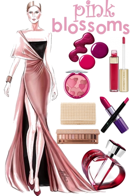 Pink blossoms- Fashion set