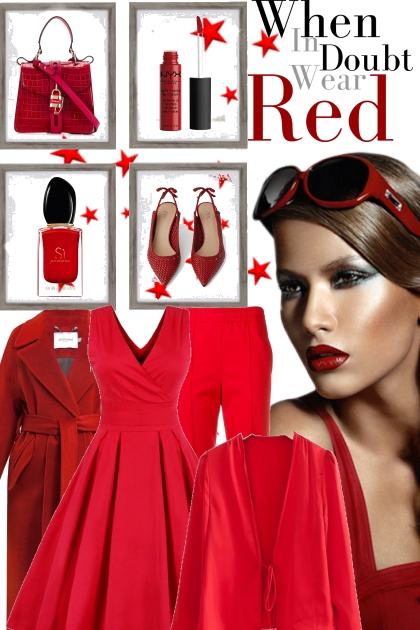 Red for all ocassions- combinação de moda