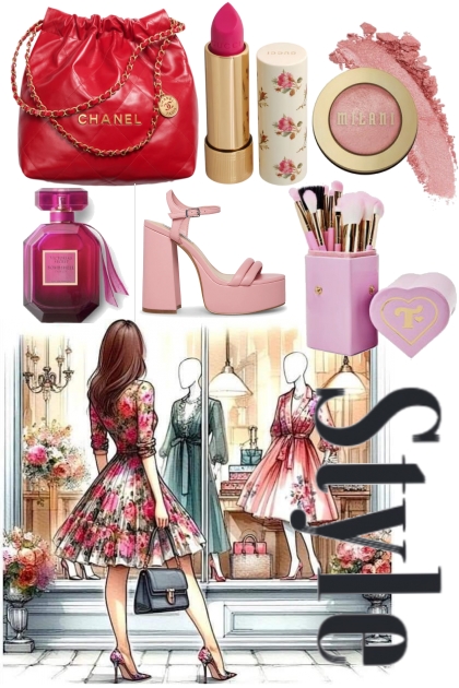 Red and pink- Combinazione di moda